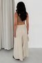 Women's Elastic Waist Lace-Up Wide-Leg Linen Look Palazzo Trousers - 7