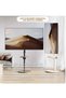 Wooden Floor Monitor Stand with Tray and Wheels for 14-43 inches Screen Monitors or TV, Max Load Bearing 20KG - 6