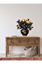 Black Vase and Floral Pattern, Wood, Glass, Wall Sticker, 48 X 50 cm - 3