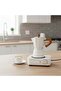 ماكينة صنع القهوة الكهربائية موكا، سعة 300 مل / 6 أكواب، تسخين سريع 500 واط، تحكم قابل للتعديل في درجة الحرارة، أبيض/خشبي - 4