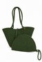 Rio Havana Shoulder Bag + Moss Clutch 2-Piece Women's Straw Shoulder Bag and Zippered Handbag Set Stylish Design Large Size Bag Suitable for Beach, Daily Use, and Vacation