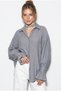 Women's Smoked Ruffle Cuff Detailed Oversize Shirt 533 60286029 - 2