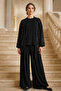 Sequined Hijab Suit A9268 Black - 3