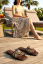 Women's Sequin Embroidered Slippers. Outdoor and Home Slippers - 3