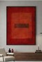 Abstract Red Color Field Geometric Wall Art | Framed Canvas Print | Luxury Modern Decor for Living Room, Bedroom, Office & Gift