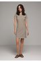 Slim Fit Straight Women's Green Short Sleeve Dress - 3