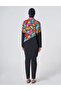 Gather Detailed Hijab Swimsuit Black - 4