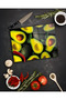 Glass Cutting and Presentation Board with Avocado Figure