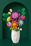 Dahlia Blossom Flowers with Vase Building Block Set 409 Pieces - 3