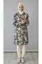 Women's Patterned Front Buttoned Empire Tunic Shirt