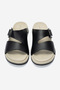 Women's Strappy Slippers Real Leather Hz 251Z Black - 4