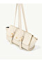 Alya Women's Belt Buckle Detailed Rectangular Baguette Handbag and Shoulder Bag - 4