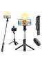 Elite 4-in-1 Lighted Selfie Stick with Tripod and Bluetooth Remote