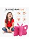 Hot Pink iPad 10th Generation Kids Case (2022) - Butterfly Design with Kickstand, Full Body Drop Protection, Shockproof & Rugged for Kid-Proof Use - 6