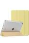 iPad 10.2 Case - Slim Translucent Hard PC Protective Smart Cover with Stand for iPad 9th/8th/7th Generation (Yellow)