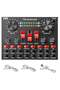 V8S Live Sound Card Bluetooth Sound Mixer Board 3.5mm Audio Interface Live Sound Card with 16 Sound Effects