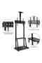 Mobile TV Stands Cart on Wheels for 42-86 Inch LED Flat/Curved TVs, Height Adjustable, Rolling Floor TV - 5