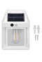 Solar Tungsten Wall Light, High Temperature Resistant 3 Modes Exterior Lighting Fixtures ABS Easy to Install with Screws for Yards - 5