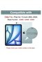 iPad Air 13" (M2) 2024 Grey Trifold Cover – Auto Wake/Sleep Feature, Pencil Holder, and Soft TPU Back - 2