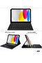 Lightweight Smart Cover with Magnetically Detachable Wireless Keyboard for iPad 2022 10th Gen 10.9 Inch – Black, Slim Protective Case - 2