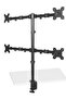 Quad LED LCD Monitor Desk Mount Adjustable Stand Holder Heavy Duty for 4 Screens 14"-26" | Height Adjustable - 6