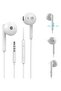 Earphone with an Aux Output and Noise Isolation, Control Buttons With a Microphone White - 7