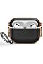 Electroplated Case for AirPods Pro 2nd Gen 2022, Dual Side Secure Lock Hard Shell Cover (Black)