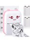 Portable Mini Pocket Printer Cute Thermal Printer with Thermal Printing Paper USB Cable for Note Photo Web Document Printing