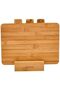 Ysf Shop Triple 4-Piece Bamboo Cutting Board Set with Legs 188675