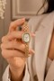 Aderra Women's Gold Steel Bracelet Watch Dial Oval Case Stone Detailed Vintage Old Money Luxury Elegant Women's Wristwatch 2026 - 6