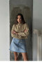 Women's green chic lace detailed crop woven shirt - 5