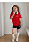 Shorts - T-Shirt Set for Girls, Summer Cotton Comfortable Fit Printed Combination Set - 2