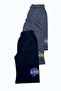 Children's Boys Combed Cotton Capri Sweatpants Printed Set of 3 - 2