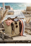 Straw-Look Textured Shoulder Bag with Faux Leather Strap, Daily Briefcase and Beach Bag - 3