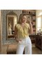Women's Ruffle Lace-Up Blouse - Linen Textured Summer Sleeveless Strap Blouse - 2