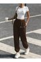 Women's Minniemay Printed Baby Tee Combed Cotton Crop Top and Sweatpants - Two-Piece Tracksuit Set