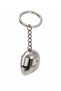 Silver Helmet Figured Keychain Unisex Metal Keychain - 2