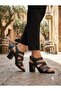 305 Women's Genuine Leather Thick Heeled Sandals - 3
