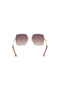 Shiny Deep Gold Uv400 Metal Female Sunglasses - 4