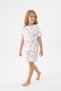 Girl's Colorful Floral Patterned 100% Cotton Single Jersey Fabric Short Sleeve Shorts Pajama Set - 2