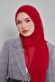 شال شيفون أحمر فاخر