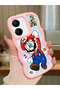 Vivo Y27S Compatible Case Camera Protective Pink Silicone Couple Phone Case Mario Pattern