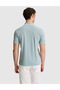Dark Mint Slim Fit 100% Cotton Zippered Polo Collar T-Shirt 50321201-Vr152 - 5