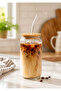 4-Piece Glass Tumbler Set with Bamboo Lids and Reusable Glass Straws – Eco-Friendly Drinking Cups for Home, Office & Gifts - 8