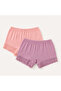 Girl's 100% Cotton Boxer Briefs 2-Pack Flexible Comfortable Fit Daily Use Diamond Model 58-59-60