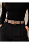 Women's Mink Gold Buckle Classic Belt - 3