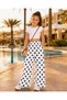 Girl's Polka Dot Wrinkled Fabric Wide-Leg Pants