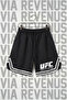 Ufc Ultimate Printed Unisex Vortex Fabric Sports Training Shorts with Stripe Detail