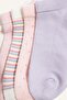 5-Piece Cotton Booties Mixed Socks for Girls I3286A8Ns - 3