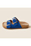 Siena Double Buckle Suede Comfort Slippers - 2
